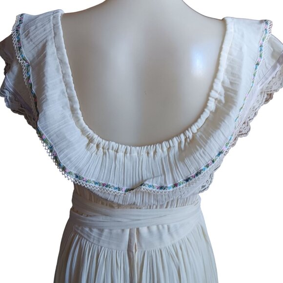 Vintage Dress 9 Gunne Sax Jessica San Francisco Boho Maxi Mexican Spanish Ren - Picture 10 of 11